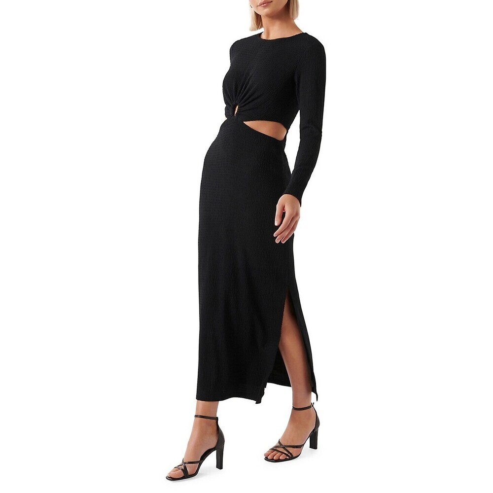 Ever New women's Tasha Cutout Midi bodycone Dress size 0 in black